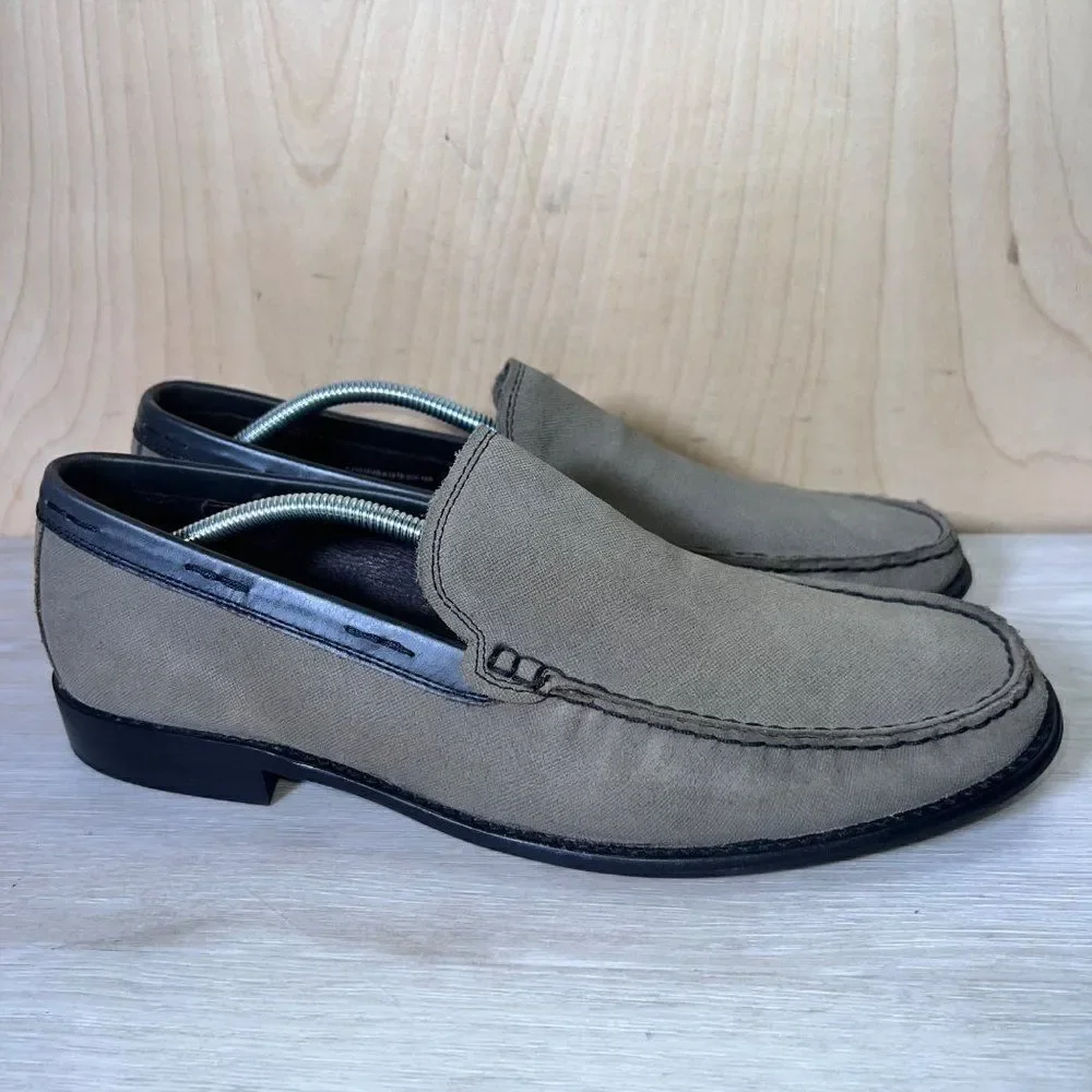 John Varvatos USA Star Slip-on Loafers‎ Brown / Grey Suede 7475 Men's 10M